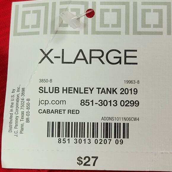 Liz Claiborne Red V-neck top Size XL NWT - Picture 3 of 5